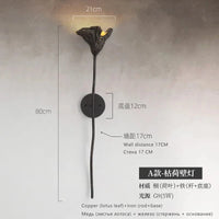 Applique murale Lotus Zen en laiton. | Marco Lucetti Un W21E17H80CM / Blanc chaud (2700-3500K) / 5W