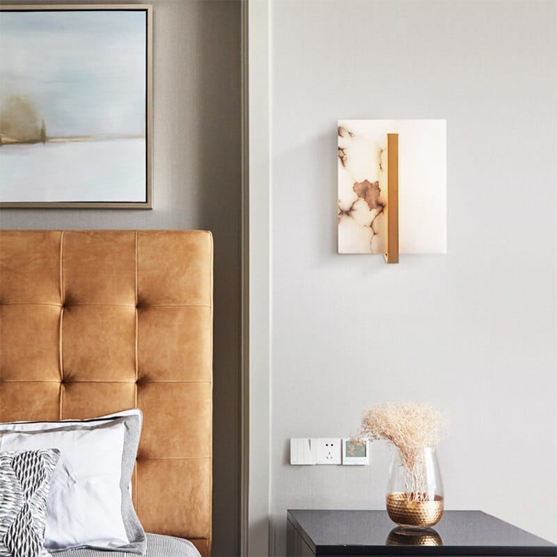 Applique murale Lucas : Effet marbre et métal doré | Marco Lucetti