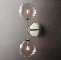 Applique murale luminaire Sphere Design | Marco Lucetti Double tête argent