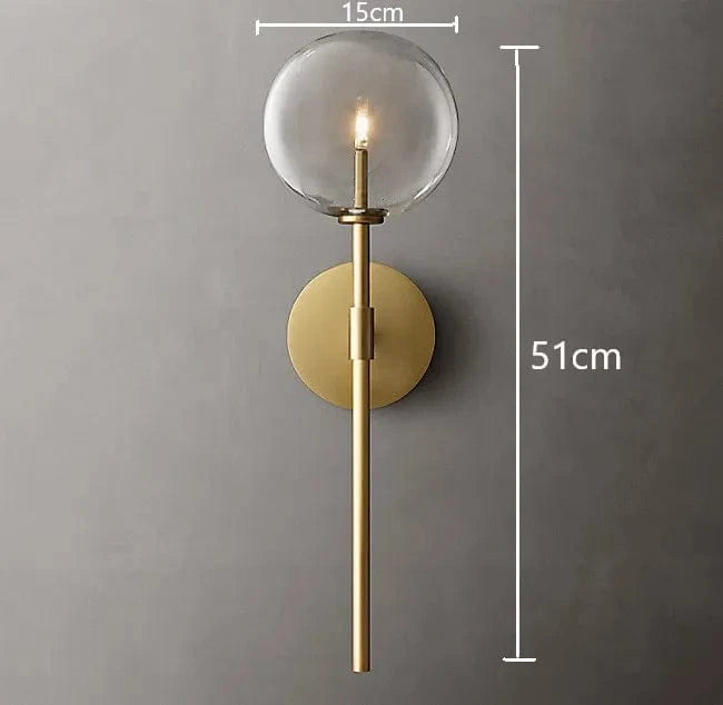 Applique murale luminaire Sphere Design | Marco Lucetti Or à une tête