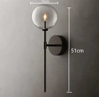 Applique murale luminaire Sphere Design | Marco Lucetti Tête unique noire