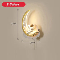 Applique murale Luna Glow : moderne forme de lune avec veilleuse LED | Marco Lucetti Rechargeable