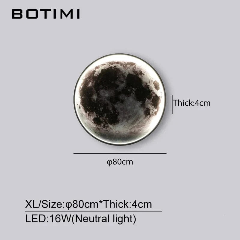 Applique Murale Lune 30-90CM - Déco Design pour la Maison | Marco Lucetti XL80-Lumière neutre