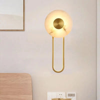 Applique Murale Luxe en Marbre Naturel et Laiton pour Hôtellerie et Restauration | Marco Lucetti Lumière chaude