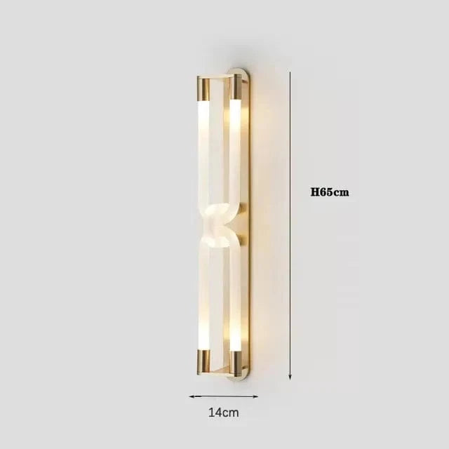 Applique murale Luxe Simple lumière créative Art pour chevet salon salle à manger. | Marco Lucetti Doré H65cm / Blanc chaud