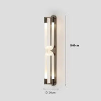 Applique murale Luxe Simple lumière créative Art pour chevet salon salle à manger. | Marco Lucetti Noir H65cm / Blanc chaud