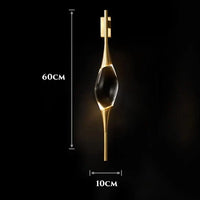 Applique murale luxueuse en cristal de cuivre | Marco Lucetti