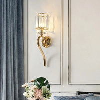 Applique murale luxueuse en cristal doré | Marco Lucetti