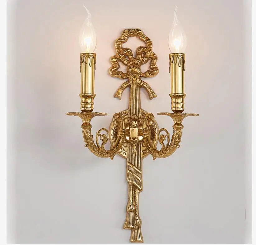 Applique murale luxueuse en cuivre pour hôtels et résidences de prestige