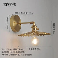 Applique murale luxueuse en doré et verre | Marco Lucetti Cuivre / 4W