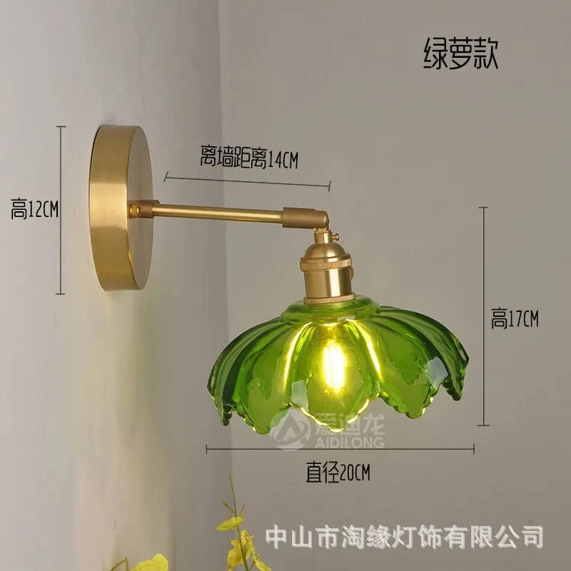 Applique murale luxueuse en doré et verre | Marco Lucetti Verre 8 / 4W