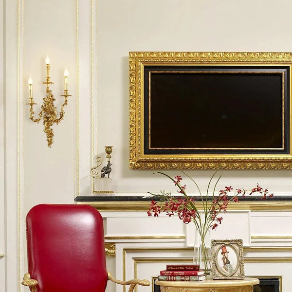 Applique murale luxueuse en laiton antique et cuivre royal | Marco Lucetti