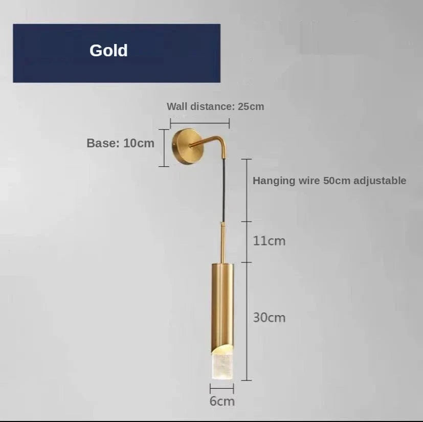 Applique murale luxueuse et moderne pour chambre à coucher | Marco Lucetti Or / Blanc chaud (2700-3500K)