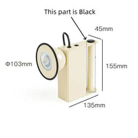 Applique Murale Magnétique Minibox - Style Italien Rétro | Marco Lucetti B-Beige / Lumière chaude 3000K