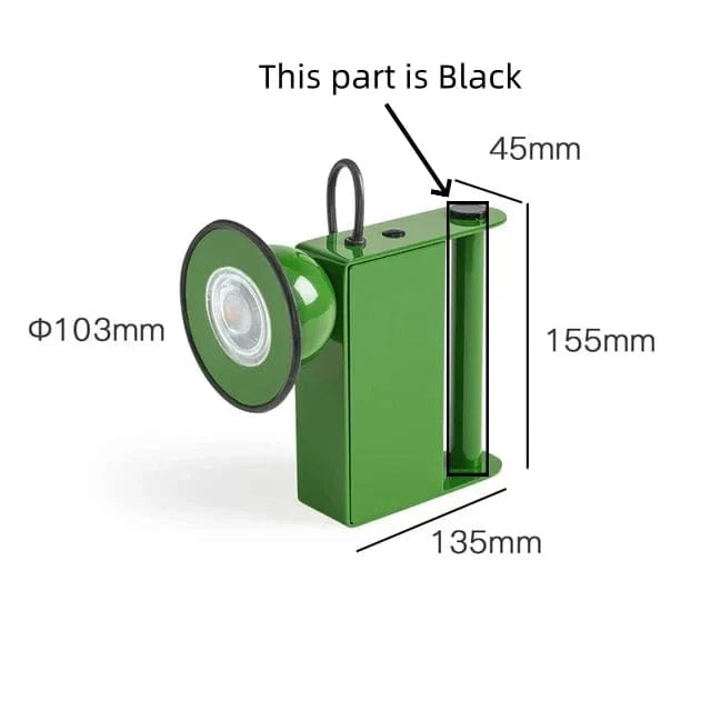Applique Murale Magnétique Minibox - Style Italien Rétro | Marco Lucetti B-Vert / Lumière chaude 3000K