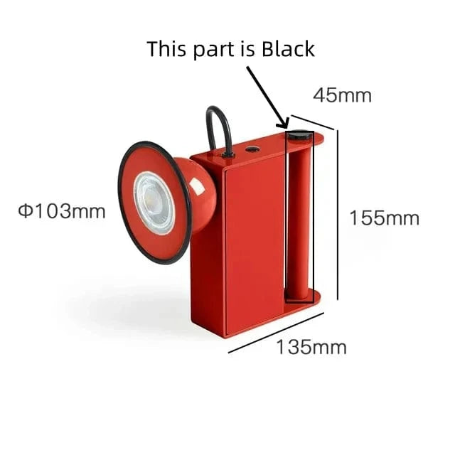 Applique Murale Magnétique Minibox - Style Italien Rétro | Marco Lucetti Élevé / Lumière chaude 3000K