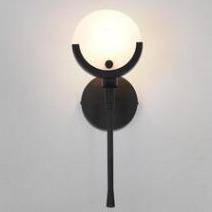 Applique murale Marbre en métal et verre | Marco Lucetti Court - Noir / Naturelle