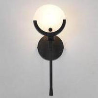 Applique murale Marbre en métal et verre | Marco Lucetti Court - Noir / Naturelle