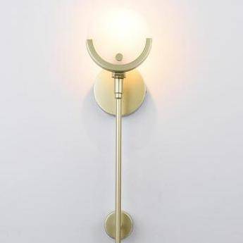 Applique murale Marbre en métal et verre | Marco Lucetti Long - Doré / Froide