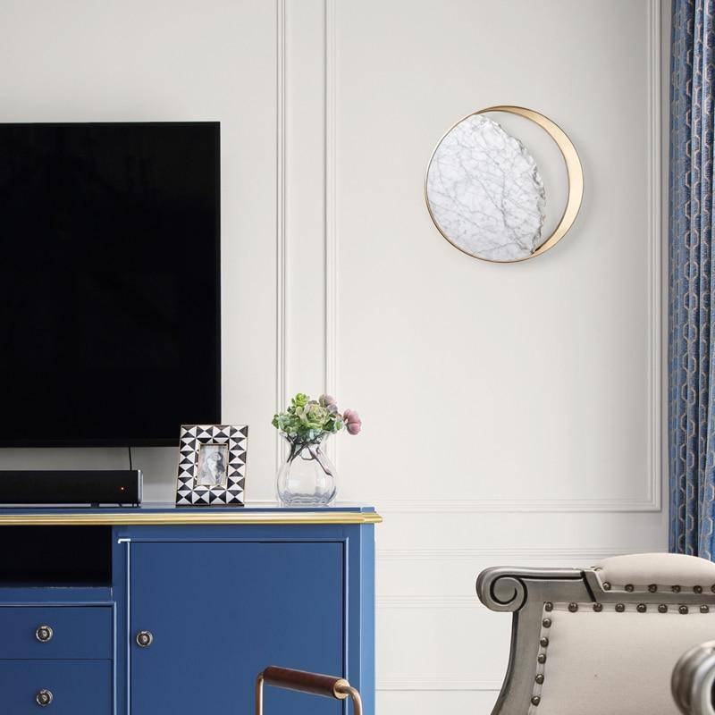 Applique murale Marbrée LED Dorée | Marco Lucetti