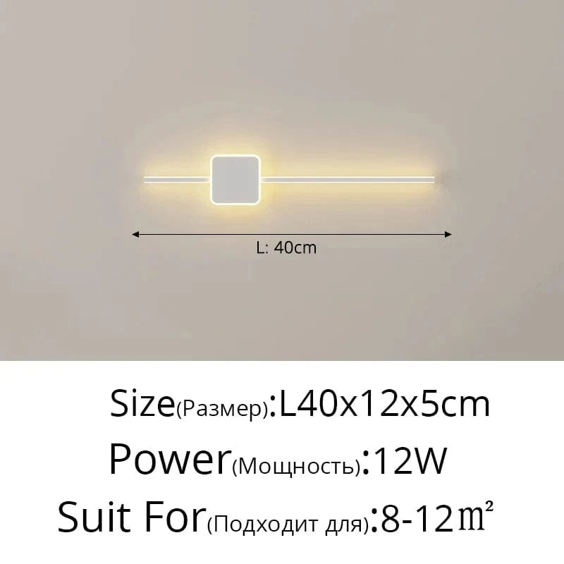 Applique murale Minimalist Stripe | Marco Lucetti Blanc B L40x12cm 12W / Blanc chaud (2700-3500K)