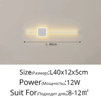 Applique murale Minimalist Stripe | Marco Lucetti Blanc B L40x12cm 12W / Blanc chaud (2700-3500K)