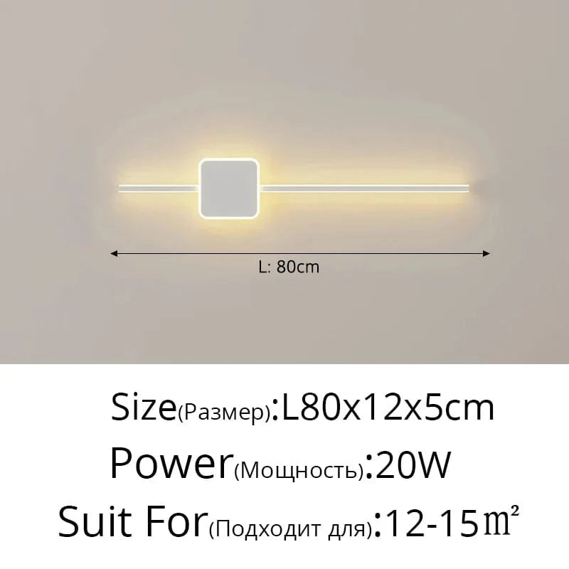 Applique murale Minimalist Stripe | Marco Lucetti Blanc B L80x12cm 20W / Blanc chaud (2700-3500K)