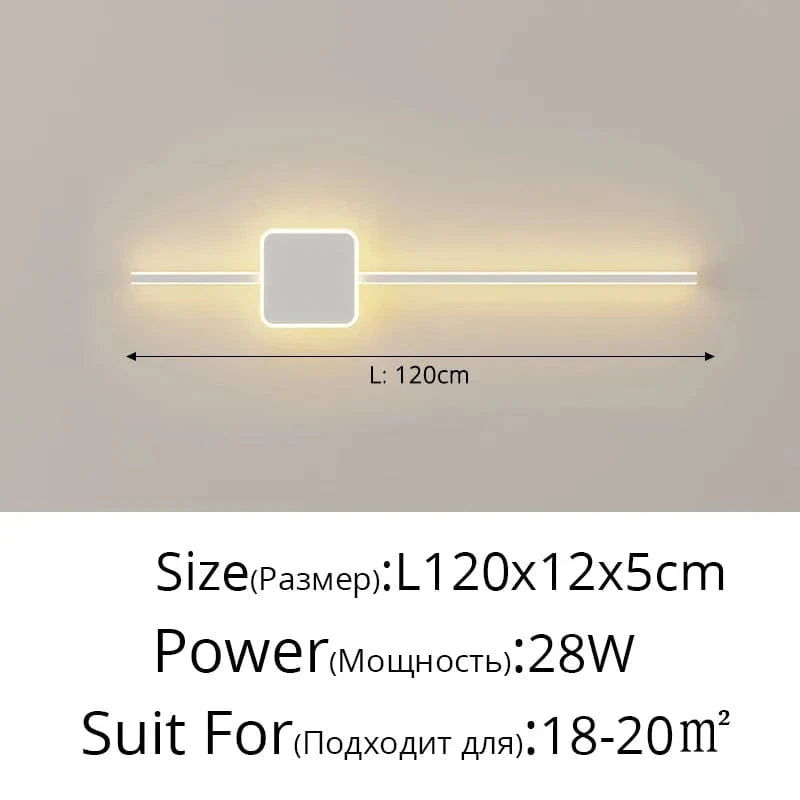 Applique murale Minimalist Stripe | Marco Lucetti BlancB L120x12cm 28W / Blanc chaud (2700-3500K)