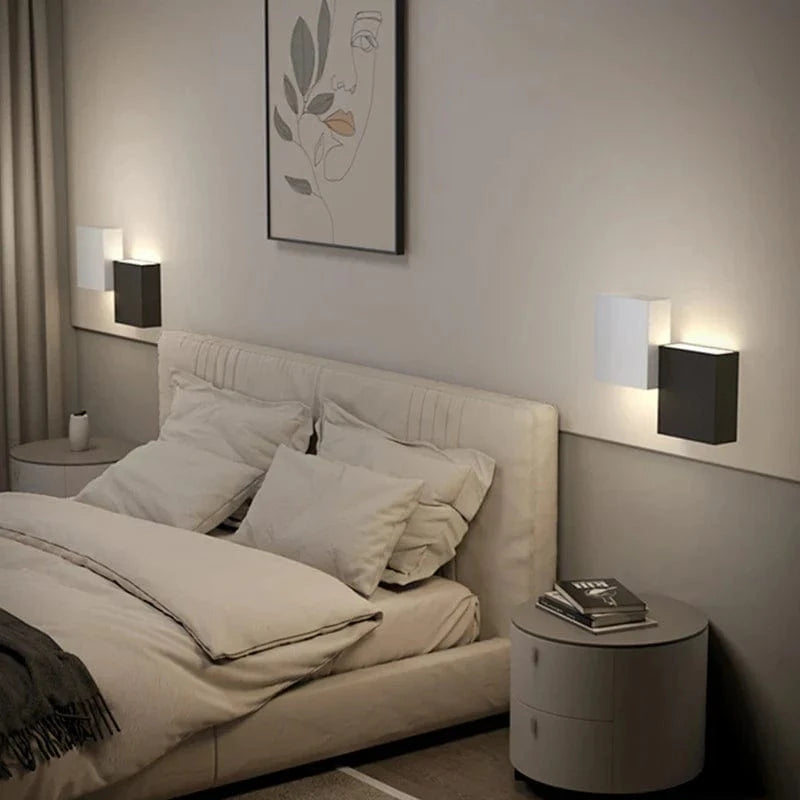 Applique murale minimaliste carrés noir et blanc | Marco Lucetti