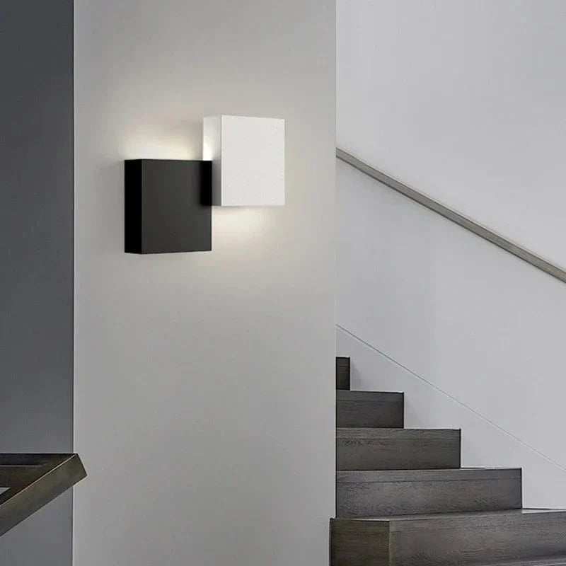 Applique murale minimaliste carrés noir et blanc | Marco Lucetti