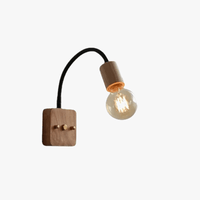 Applique murale minimaliste en bois pour étude et lecture - Élégance naturelle | Marco Lucetti