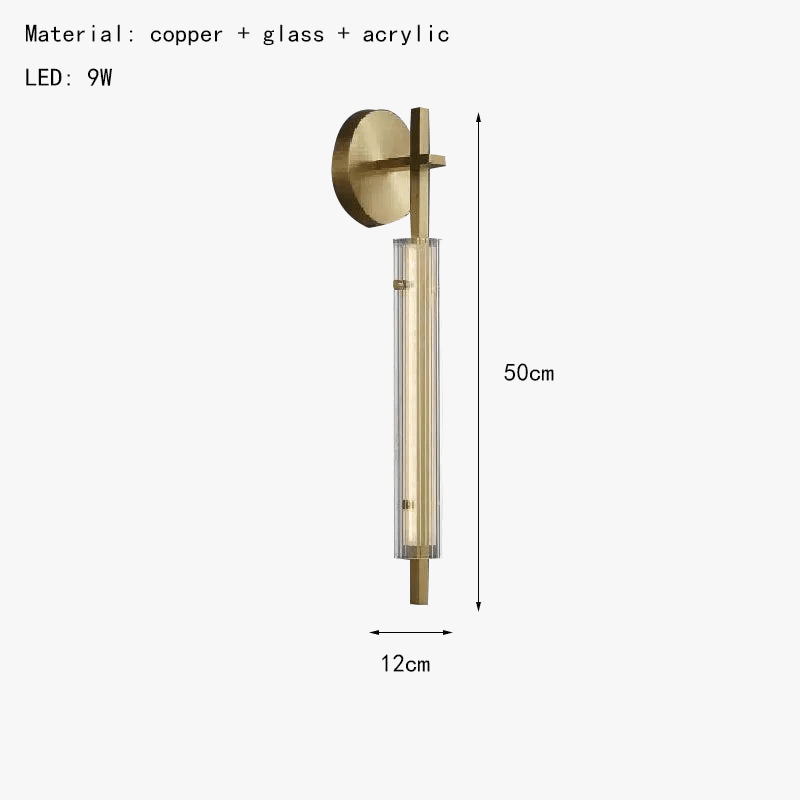 Applique murale minimaliste en cuivre - Nouveau style, livraison directe | Marco Lucetti