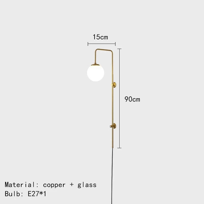 Applique murale minimaliste en laiton polyvalente | Marco Lucetti 90 cm / Lumière chaude 3000K