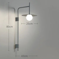 Applique murale minimaliste pour chambre à coucher | Marco Lucetti Gris B