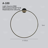 Applique murale minimaliste pour un salon tendance | Marco Lucetti Connexion 100CM-36W / Lumière blanche / Noir