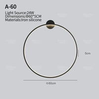 Applique murale minimaliste pour un salon tendance | Marco Lucetti Connexion 60CM-24W / Lumière chaude / Noir