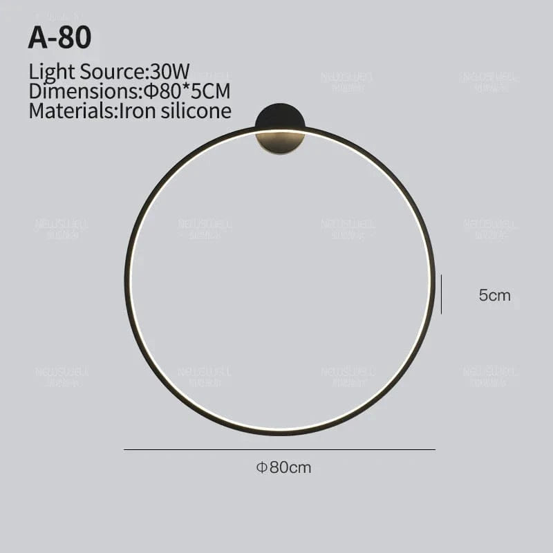 Applique murale minimaliste pour un salon tendance | Marco Lucetti Connexion 80CM-30W / Lumière chaude / Noir