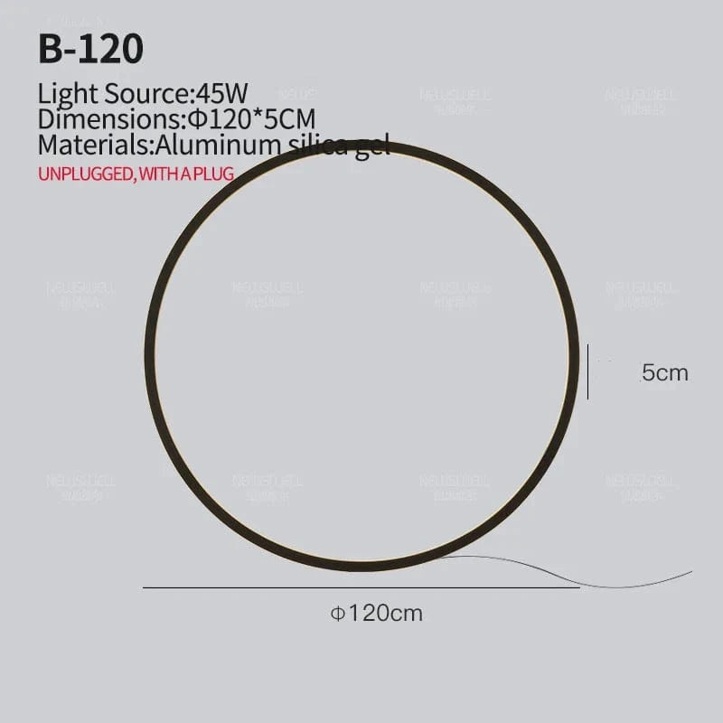 Applique murale minimaliste pour un salon tendance | Marco Lucetti USB 120CM-45W / Lumière chaude / Noir