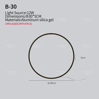 Applique murale minimaliste pour un salon tendance | Marco Lucetti USB 30CM-12W / Lumière chaude / Noir