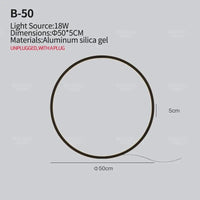 Applique murale minimaliste pour un salon tendance | Marco Lucetti USB 50CM-18W / Lumière chaude / Noir