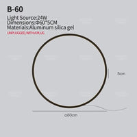 Applique murale minimaliste pour un salon tendance | Marco Lucetti USB 60CM-24W / Lumière blanche / Noir