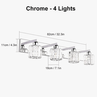 Applique murale miroir de salle de bains en cristal contemporain | Marco Lucetti