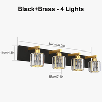 Applique murale miroir de salle de bains en cristal contemporain | Marco Lucetti