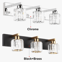 Applique murale miroir de salle de bains en cristal contemporain | Marco Lucetti