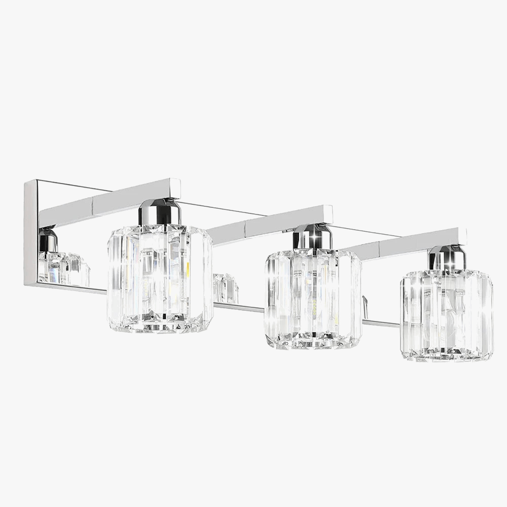 Applique murale miroir de salle de bains en cristal contemporain | Marco Lucetti