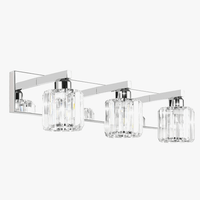 Applique murale miroir de salle de bains en cristal contemporain | Marco Lucetti