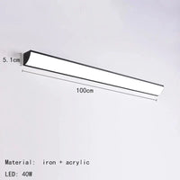 Applique Murale Miroir en Aluminium - Ligne Minimaliste - Livraison Directe | Marco Lucetti 100 cm / Lumière chaude