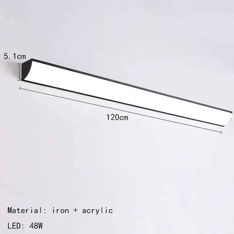 Applique Murale Miroir en Aluminium - Ligne Minimaliste - Livraison Directe | Marco Lucetti 120 cm / Lumière chaude