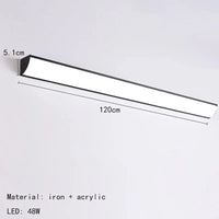 Applique Murale Miroir en Aluminium - Ligne Minimaliste - Livraison Directe | Marco Lucetti 120 cm / Lumière chaude