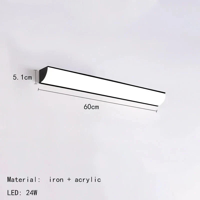 Applique Murale Miroir en Aluminium - Ligne Minimaliste - Livraison Directe | Marco Lucetti 60 cm / Lumière chaude